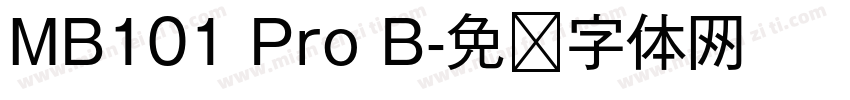 MB101 Pro B字体转换